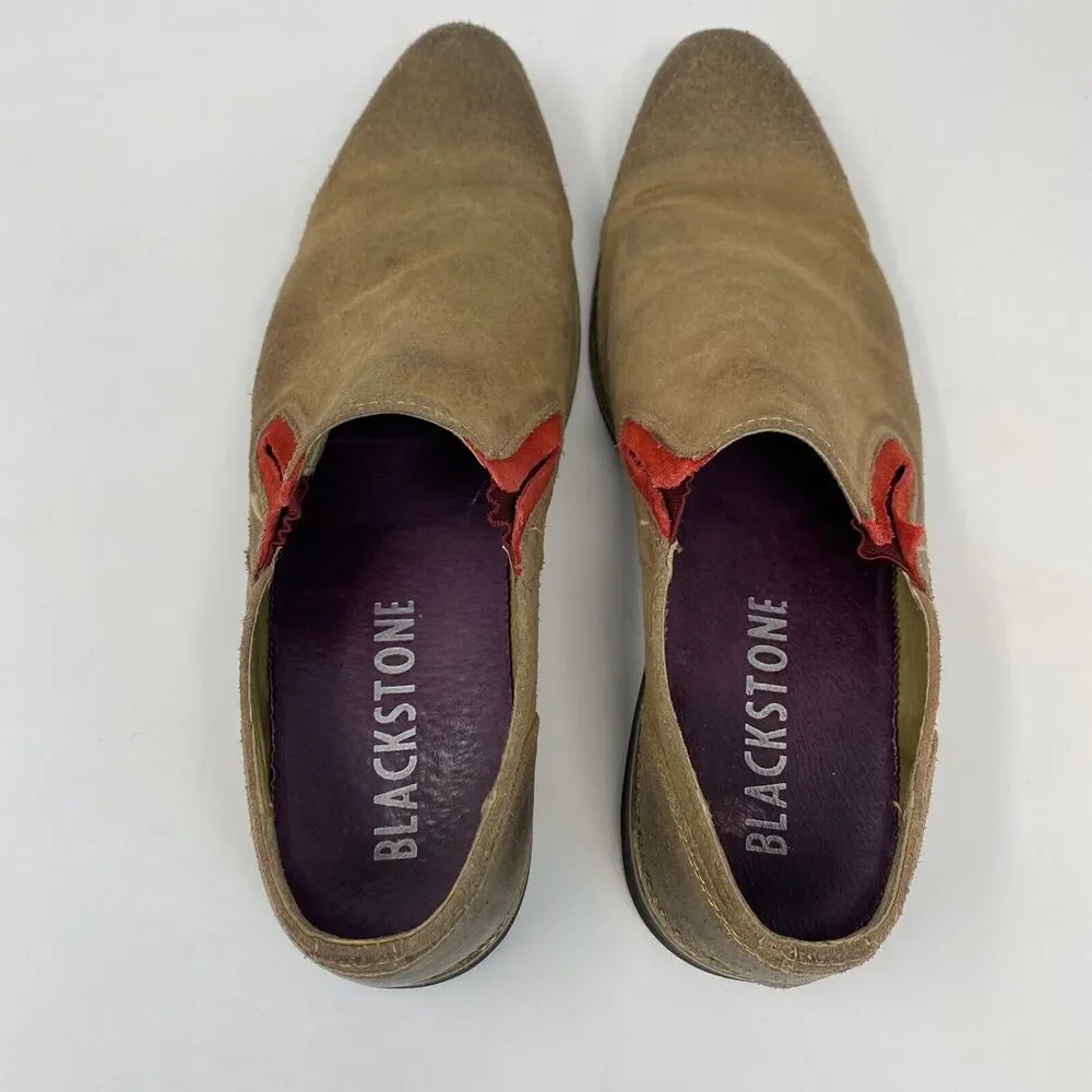 Blackstone Men's SCM001 Slip-On Suede Shoes in Rock Euro Size 43/US Size 10‎